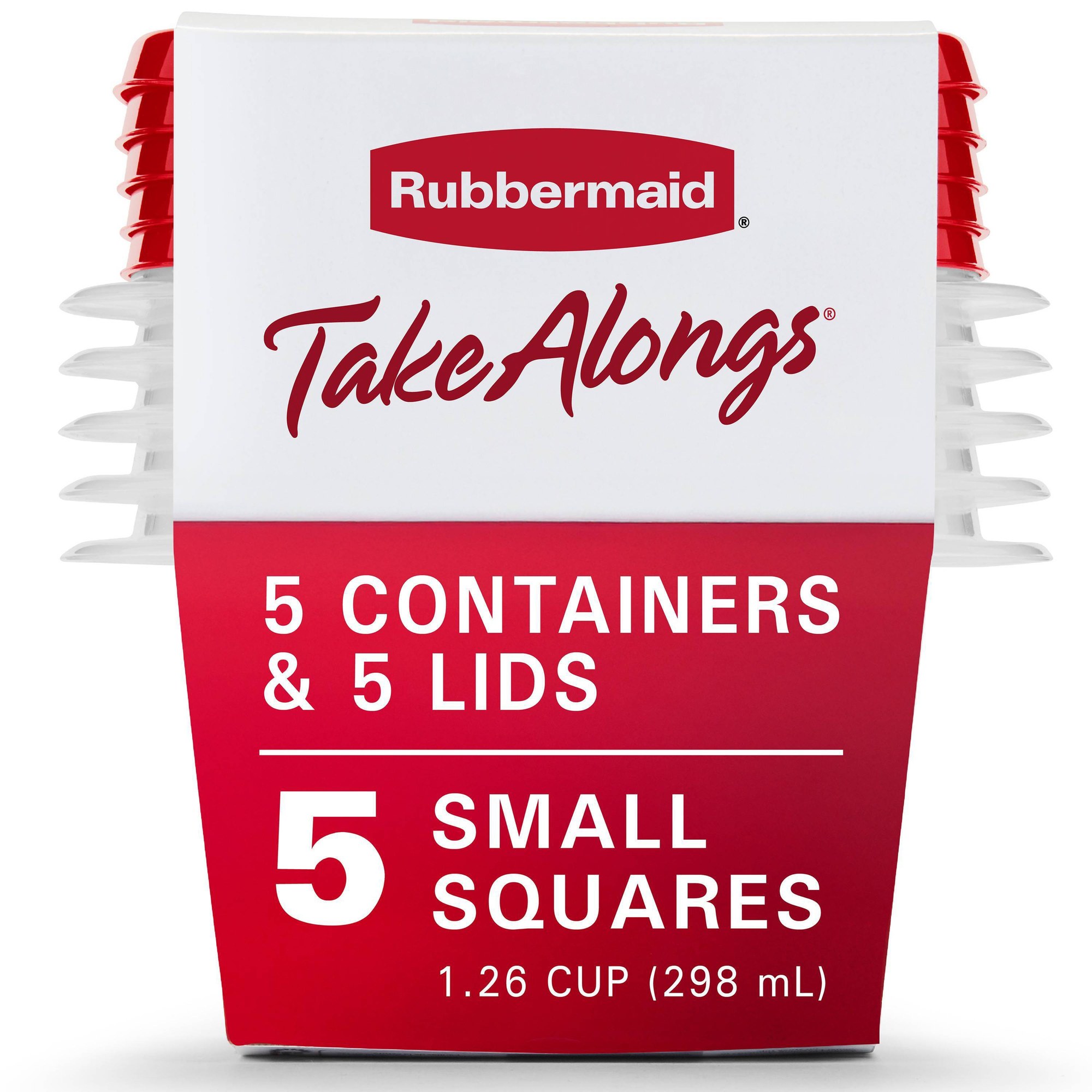 Meal Prep Container - 5pcs Red Lid Food Storage Containers,