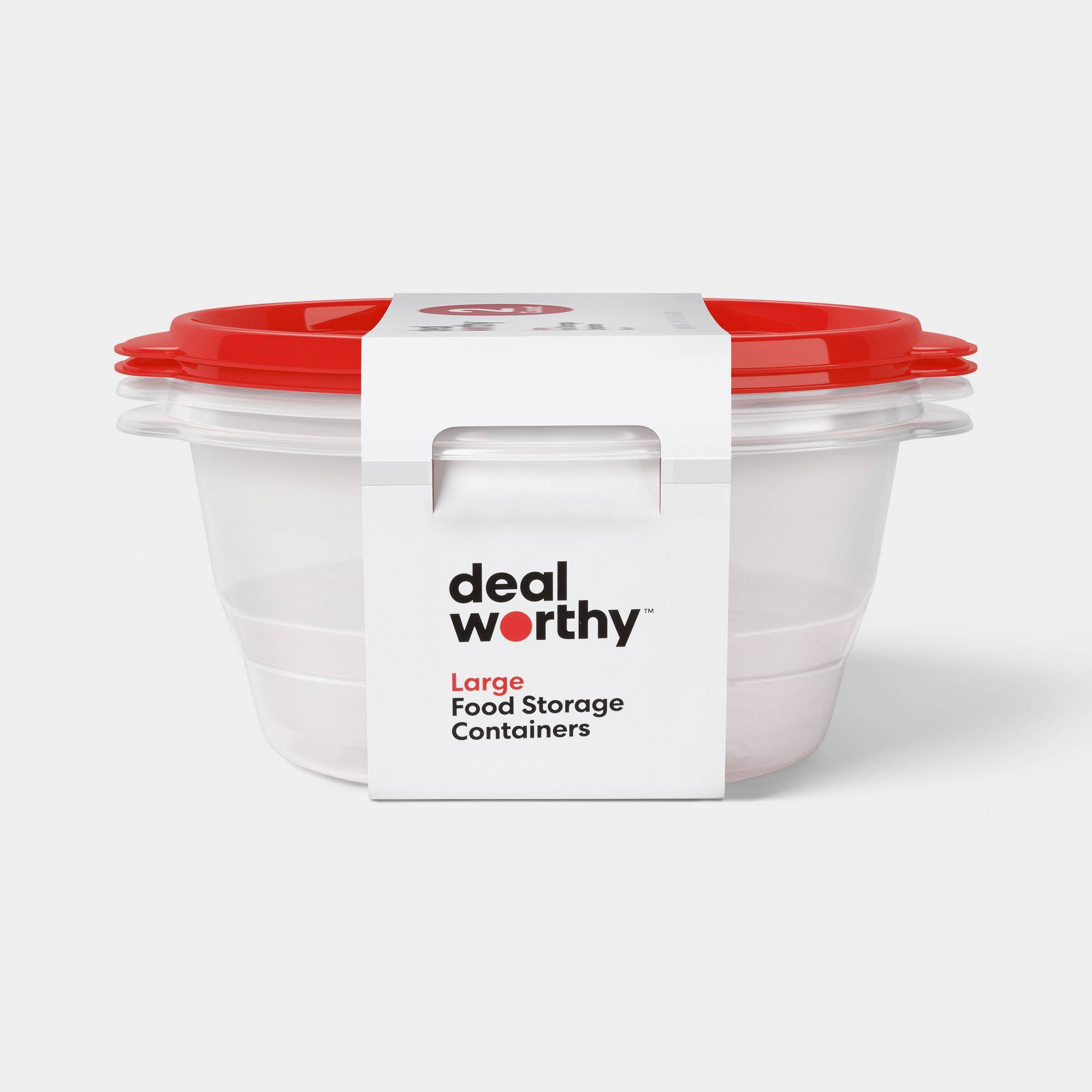 Meal Prep Container - 2ct Large Round Food Storage Containers
