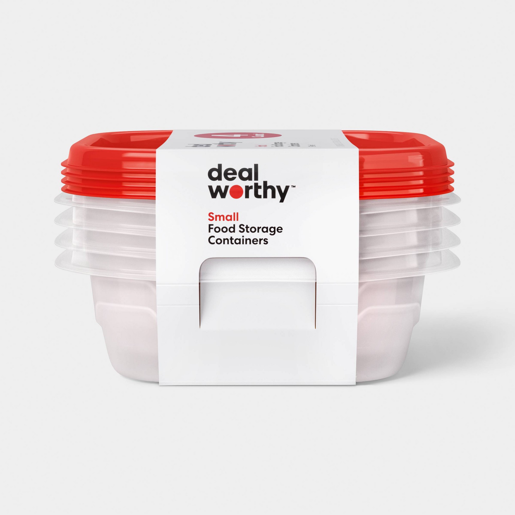 4ct Small Square Food Storage  - Meal Prep Container recension och pris