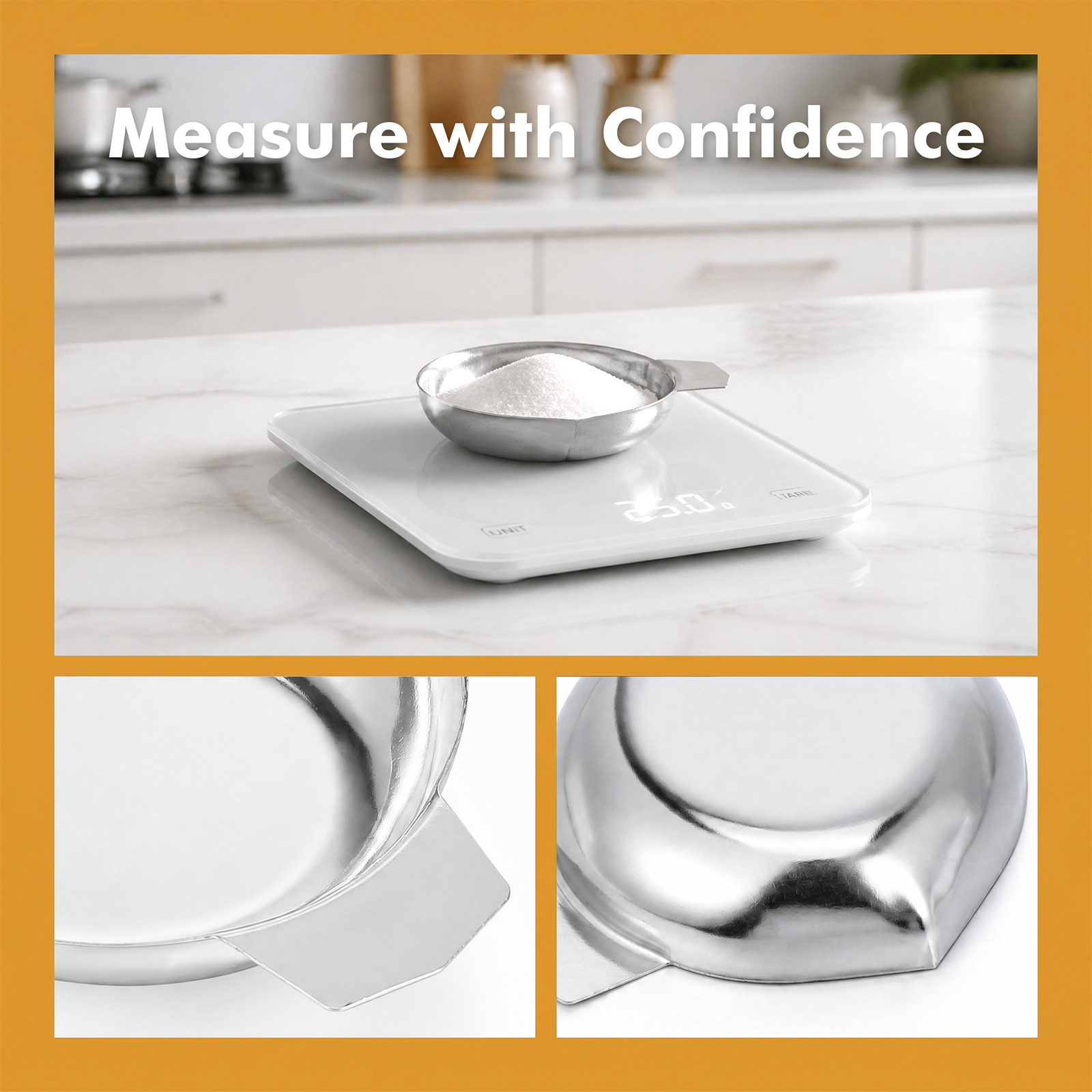 2Pcs High Quality Stainless St - Portion Scale Digital recension och pris