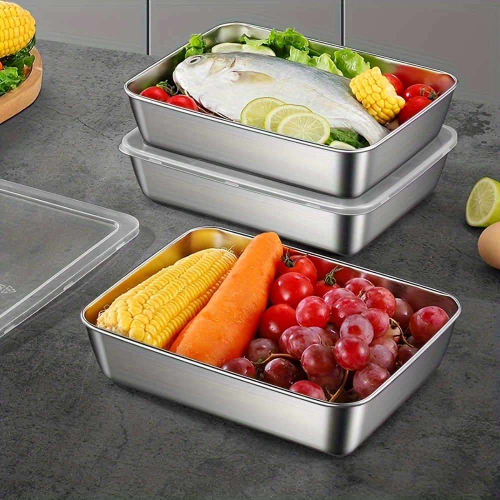 5-Piece Stainless Steel Food S - Meal Prep Containers Xl recension och pris
