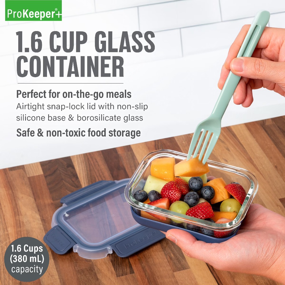 2 Pack 1.6 Cup Glass Food Stor - Meal Prep Container recension och pris