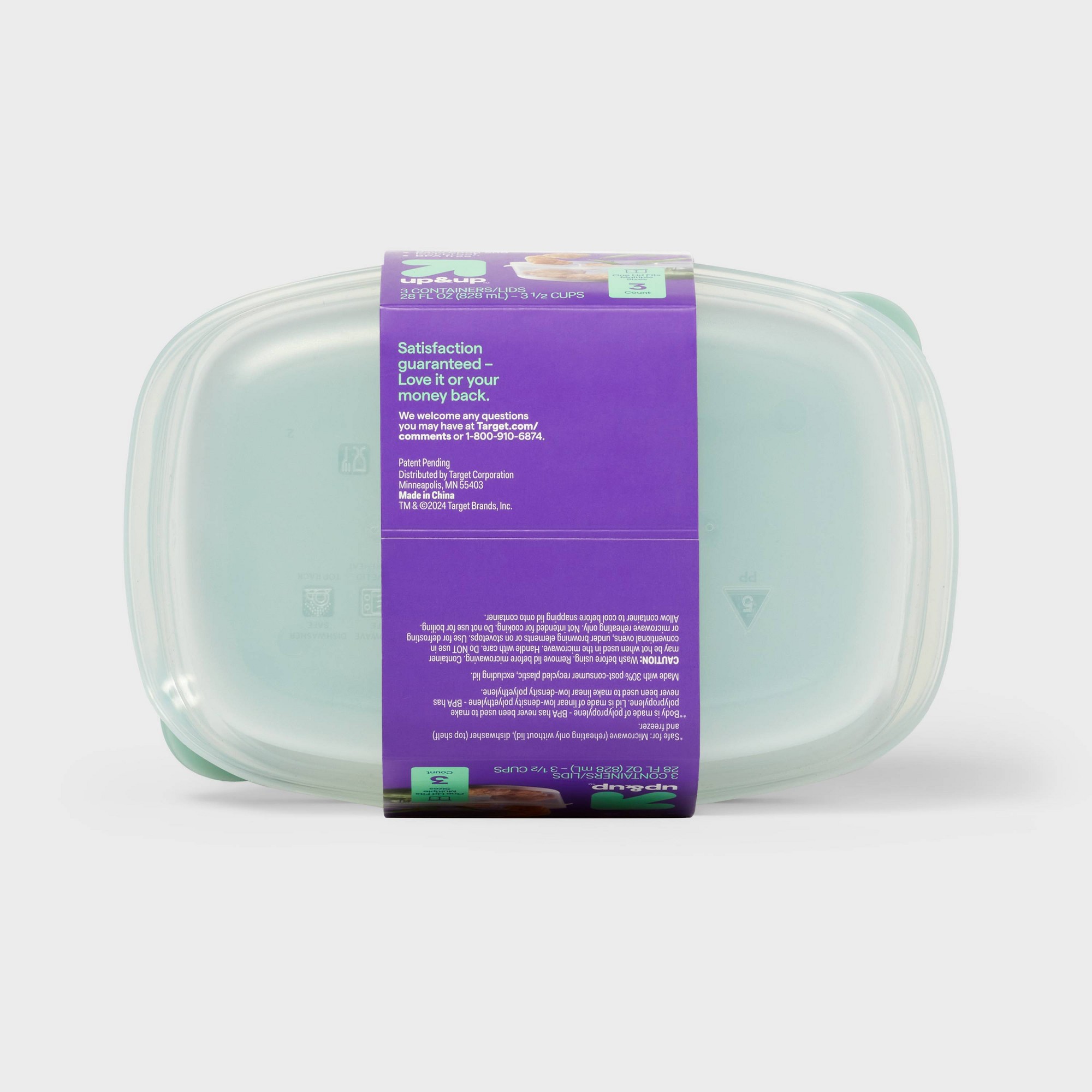 3ct Clear Plastic Divided Rect - Meal Prep Container recension och pris
