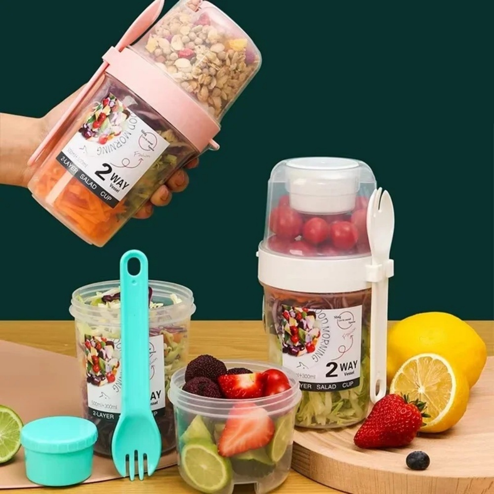 Portable Salad Cup Breakfast C - Meal Prep Jar recension och pris