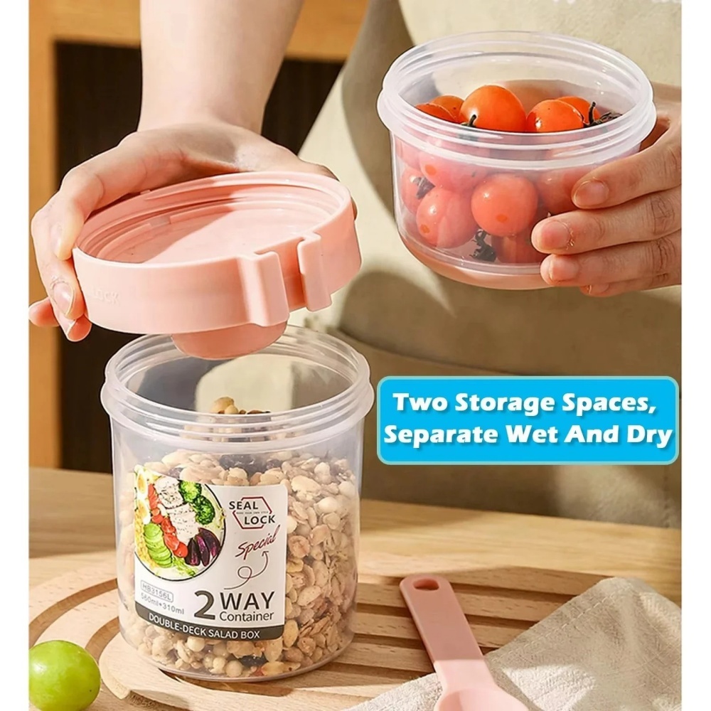 Portable Salad Cup Breakfast C - Meal Prep Jar recension och pris