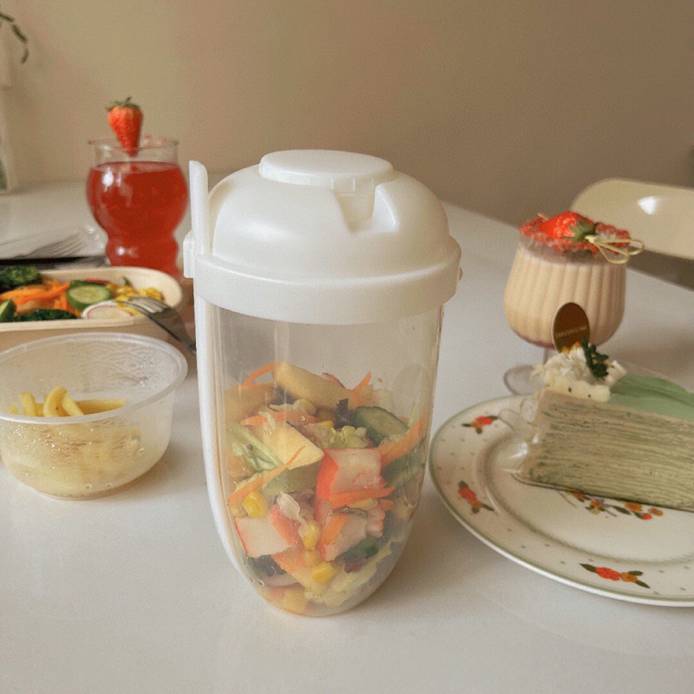 1PC White/Green Portable Bottl - Meal Prep Jar recension och pris
