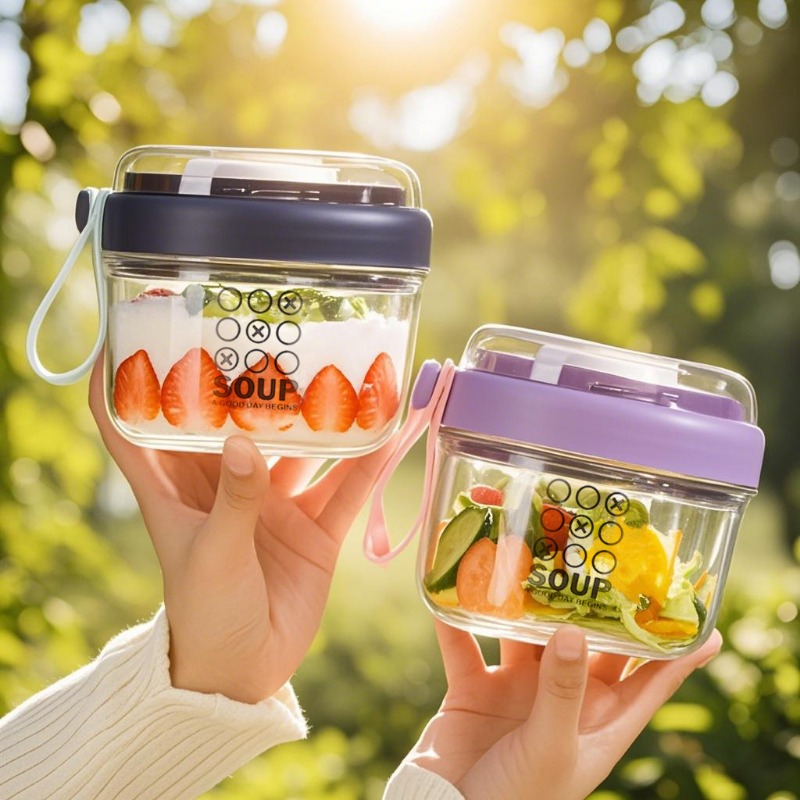 Salad Cup Double Layer Oatmeal - Salad Container Jar recension och pris