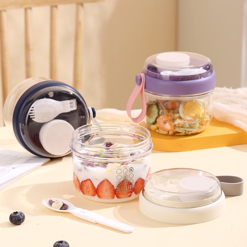 Salad Cup Double Layer Oatmeal - Salad Container Jar recension och pris