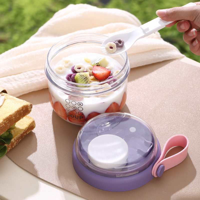 Salad Cup Double Layer Oatmeal - Salad Container Jar recension och pris