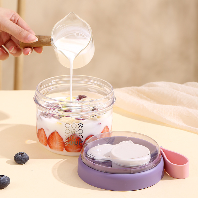 Salad Cup Double Layer Oatmeal - Salad Container Jar recension och pris
