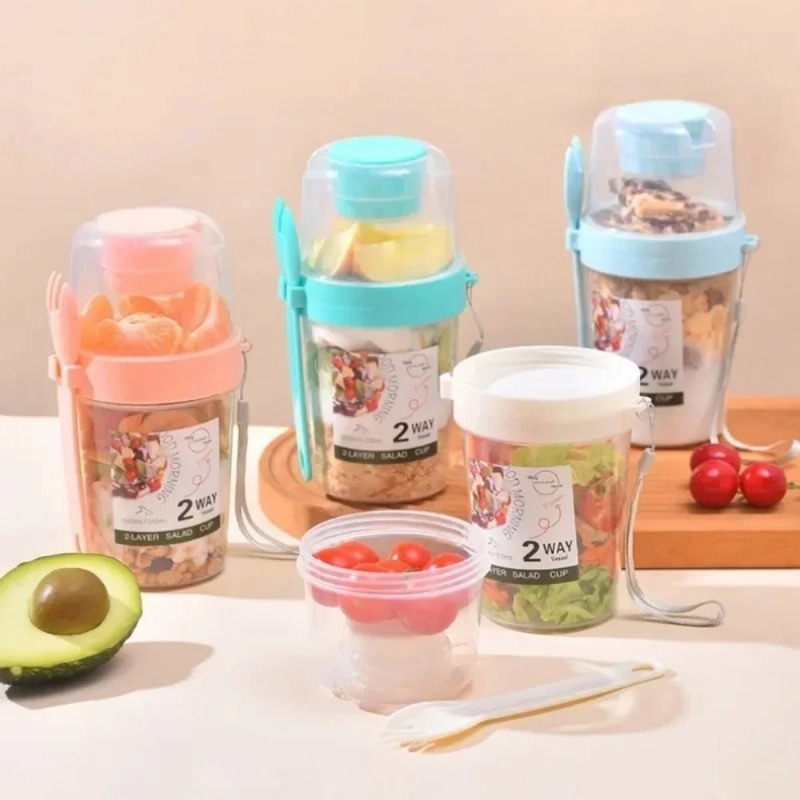 Oatmeal Yogurt Salad Cup Porta - Meal Prep Jar recension och pris