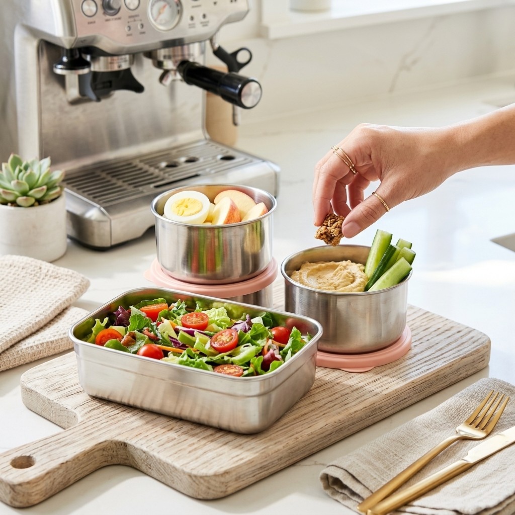 Microwave Safe 304 Stainless S - Meal Prep Lunch recension och pris