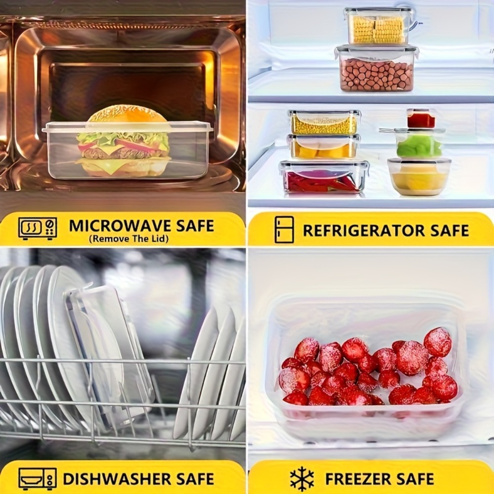 8-PC BPA-Free Airtight Food Co - Meal Prep Containers Xl recension och pris
