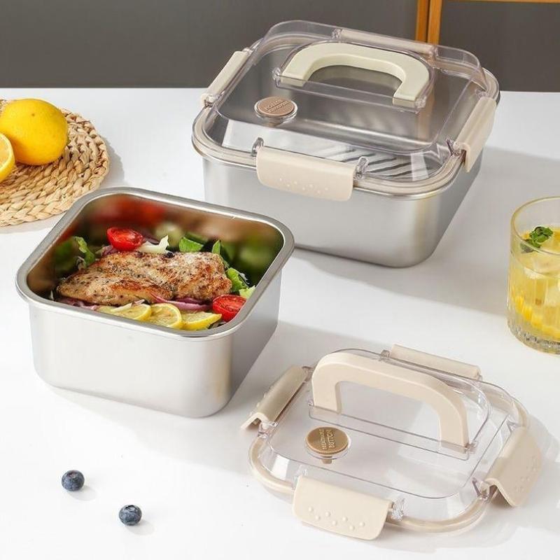 Portable Large Capacity Stainl - Salad Container Jar recension och pris