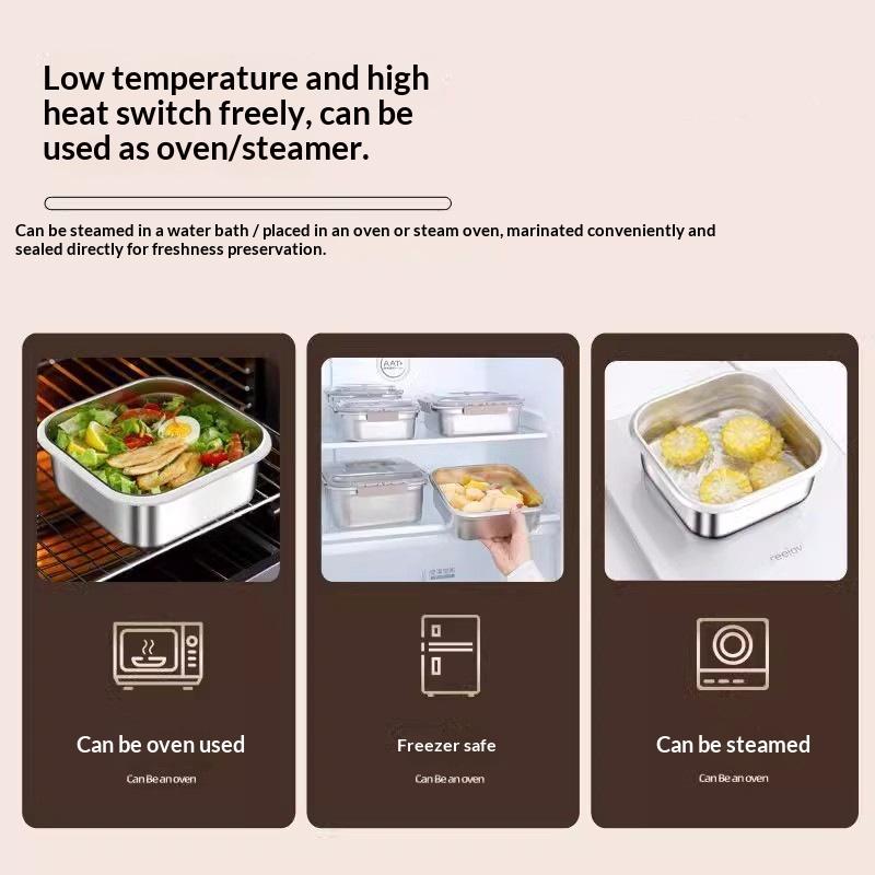 Portable Large Capacity Stainl - Salad Container Jar recension och pris