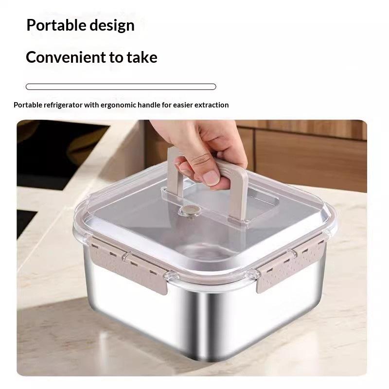 Portable Large Capacity Stainl - Salad Container Jar recension och pris