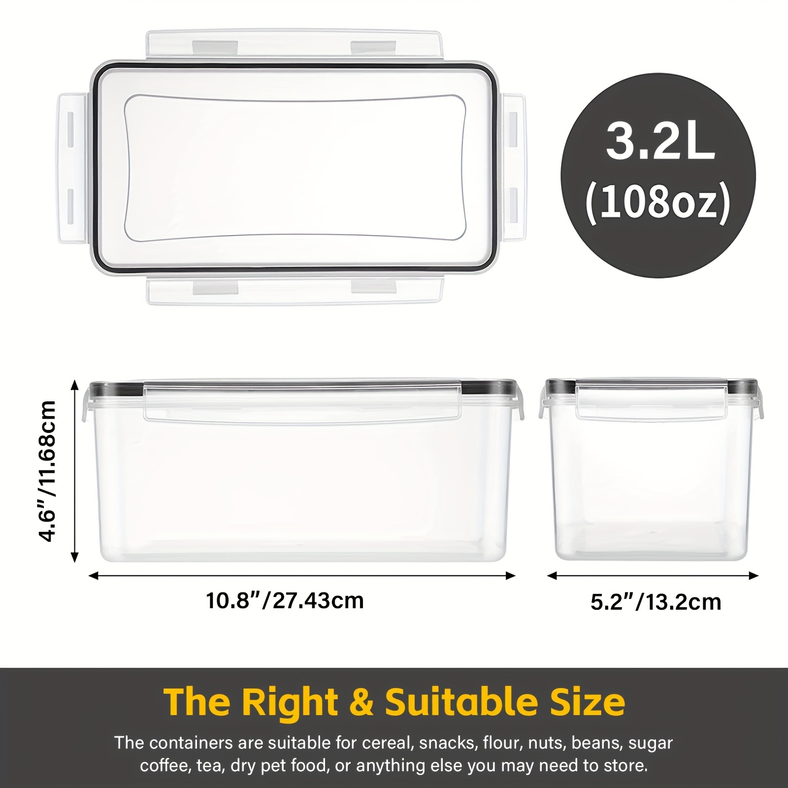1/2/3/Sets Airtight Food Stora - Meal Prep Containers Xl recension och pris