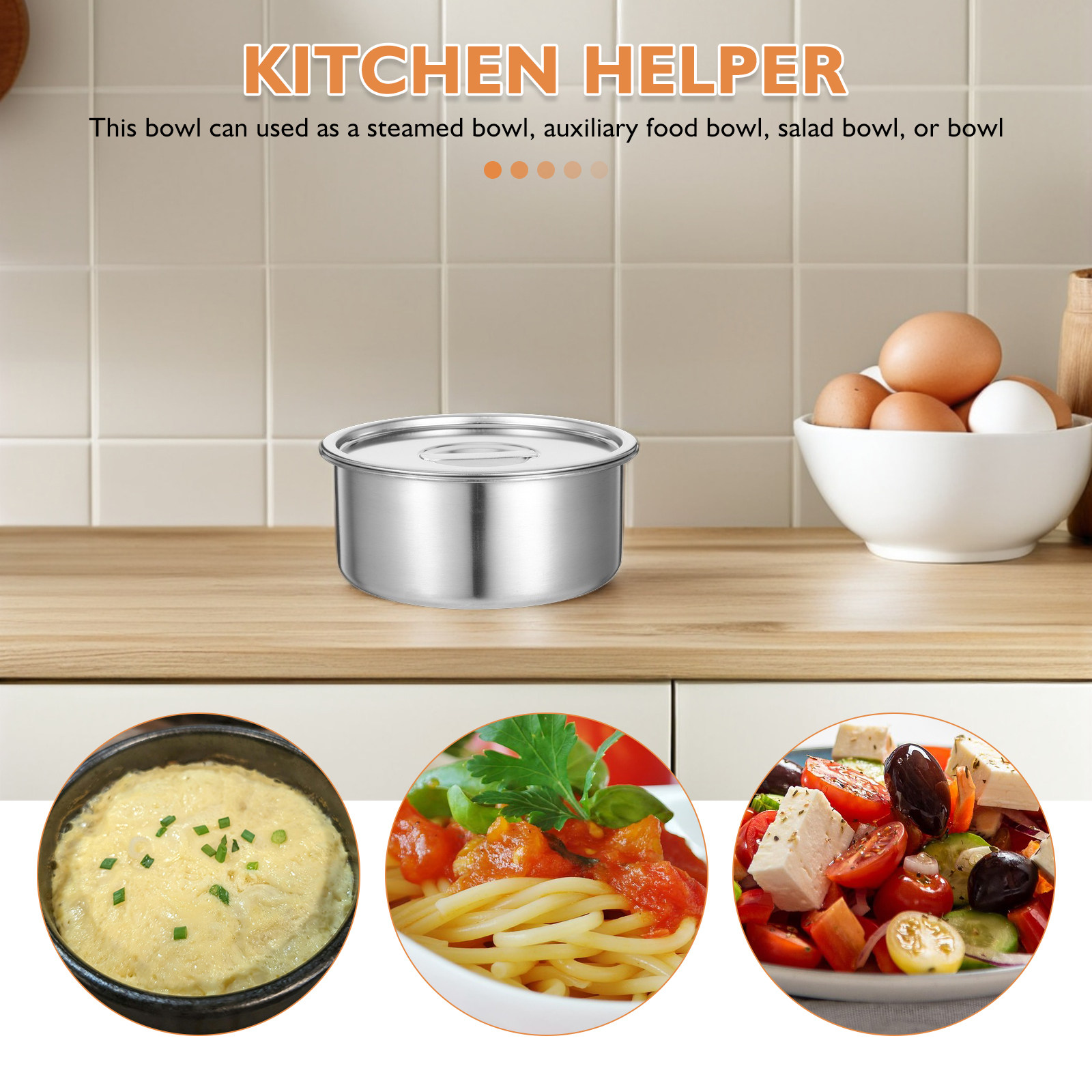 Stainless Steel Steamed Egg Bo - Meal Prep Container recension och pris