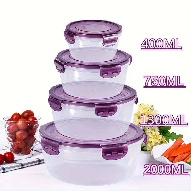 4 Plastic Food Storage Contain - Meal Prep Kits recension och pris