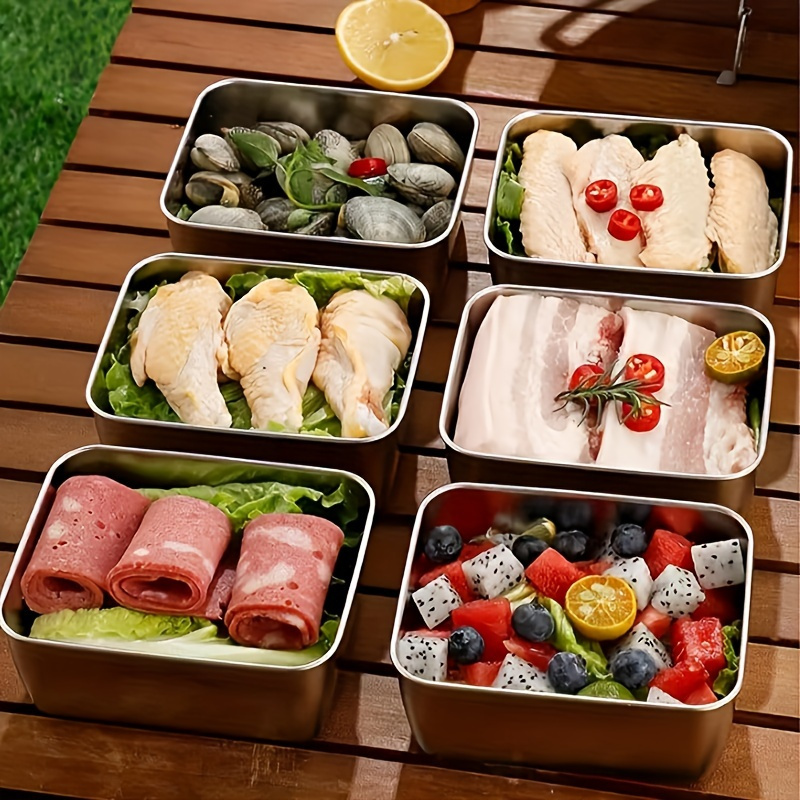 3/5/8pcs Stainless Steel Food  - Meal Prep Containers Xl recension och pris