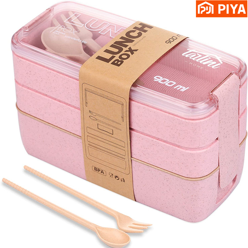 3-In-1 Compartment Wheat Straw - Meal Prep Kits recension och pris