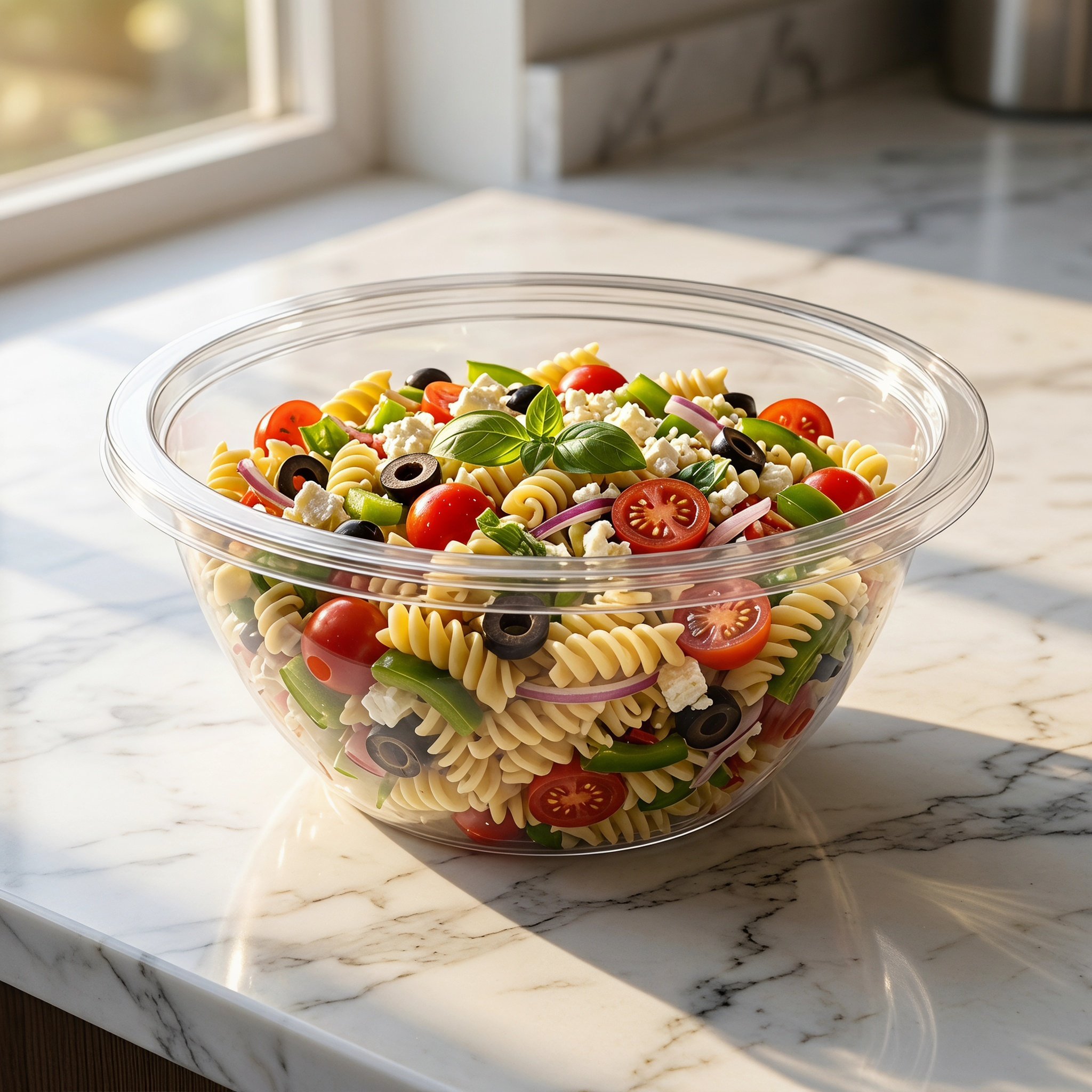 2Sets Clear Salad Mixing Bowls - Meal Prep Container recension och pris