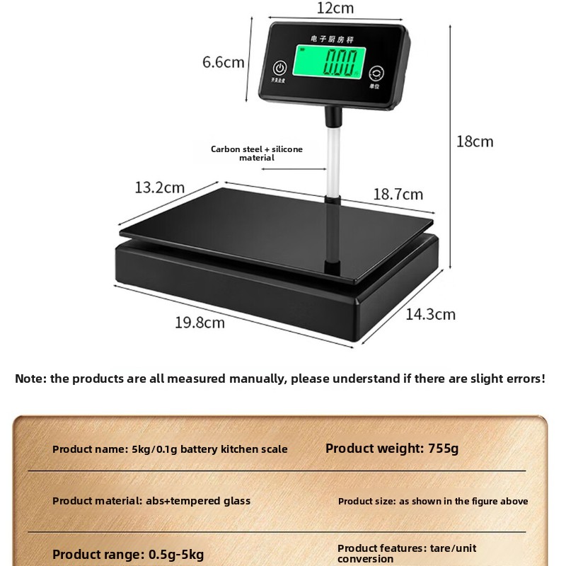 0.1g High Precision Digital Ki - Portion Scale Digital recension och pris