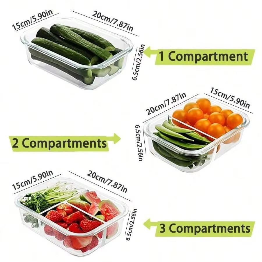 Glass Food Storage Container W - Meal Prep Containers Xl recension och pris