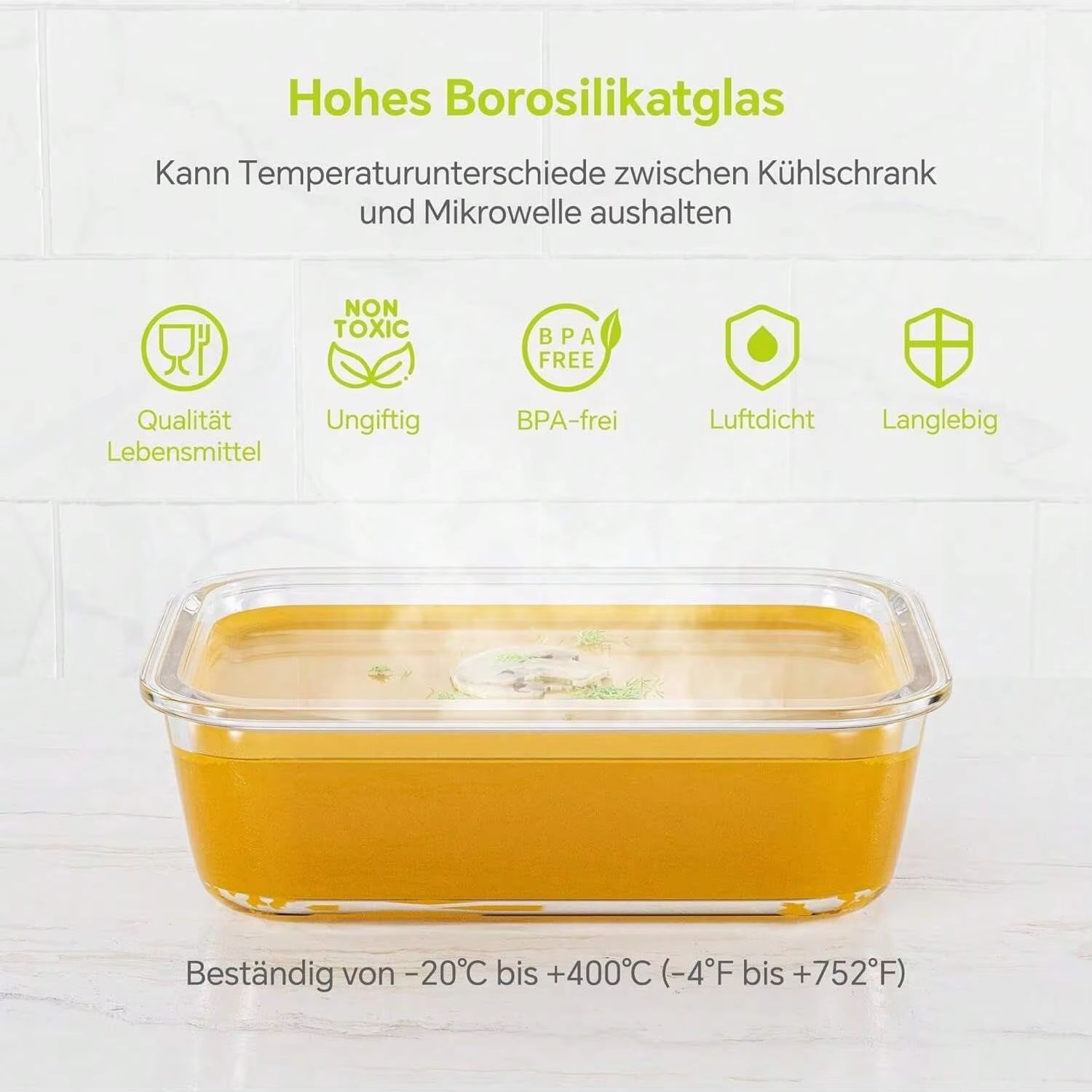 Glass Food Storage Container W - Meal Prep Containers Xl recension och pris