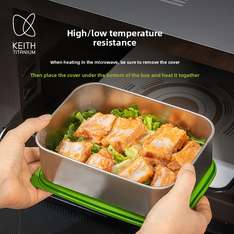 800ml Pure Titanium Lunch Box  - Meal Prep No Microwave recension och pris