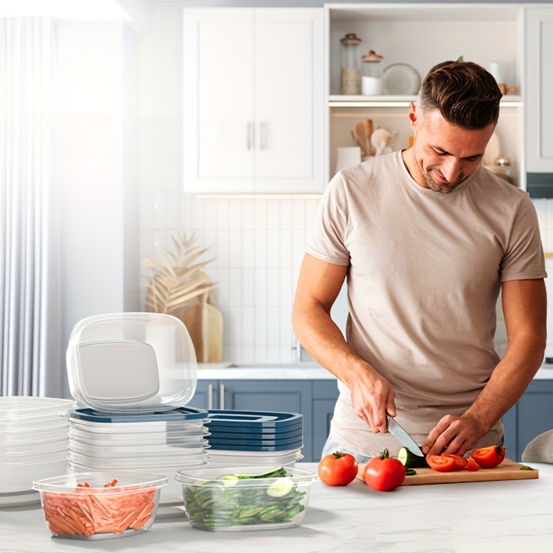 A Set of 6 Transparent Stackab - Meal Prep Containers Xl recension och pris