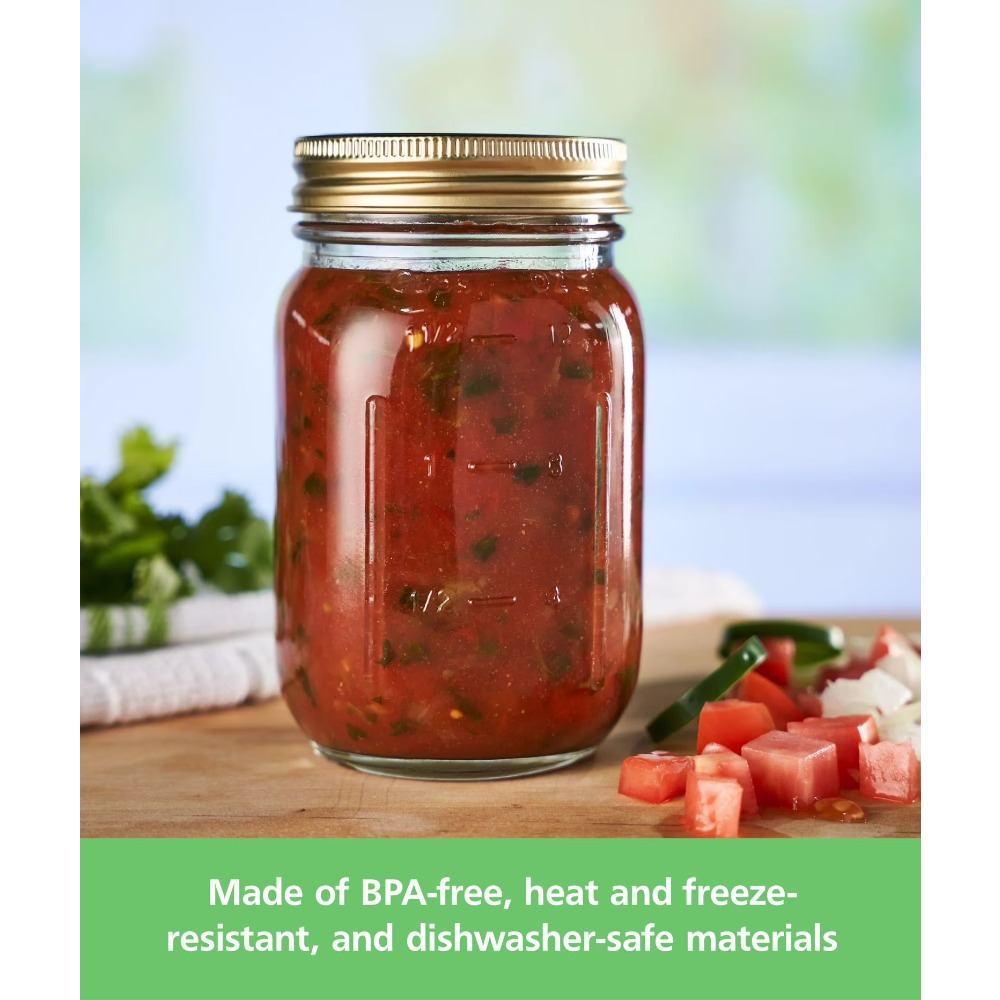 16 oz Mason Jars, Regular Mout - Meal Prep Jar recension och pris
