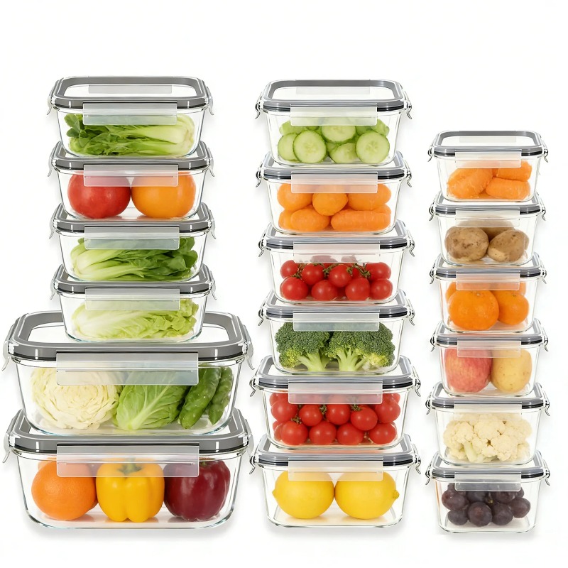 18 Pack Glass Food Storage Con - Meal Prep Kits recension och pris
