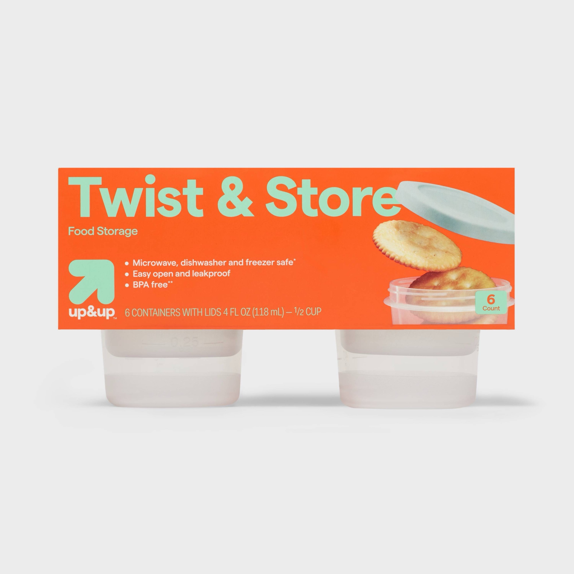 6ct Round Twist-Lock Food Stor - Meal Prep Container recension och pris